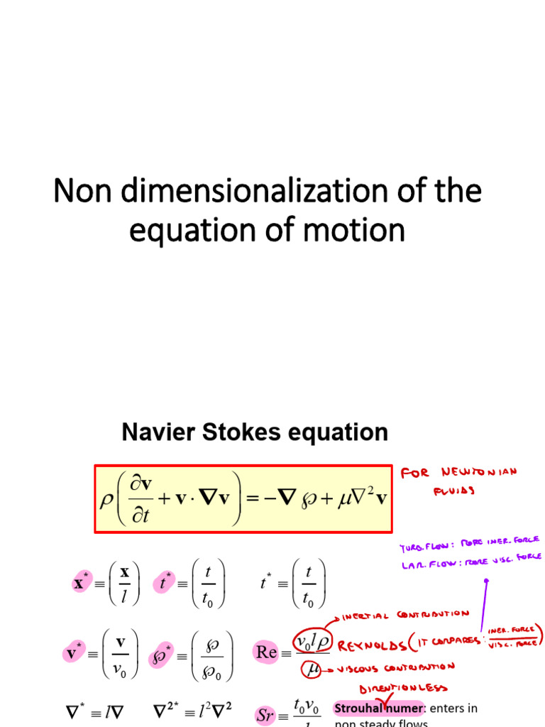 Non-Dimensionalization of Navier-Stokes | PDF | Fluid Dynamics | Viscosity