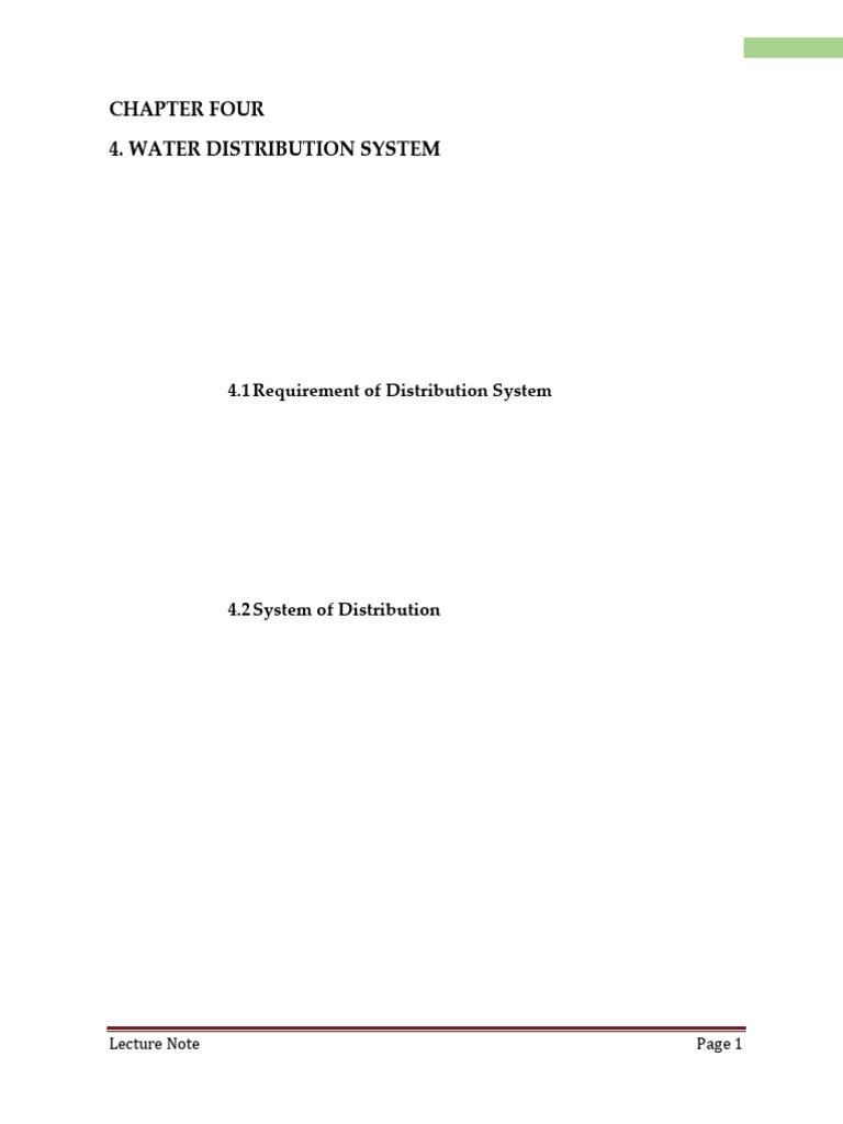 Water Distribution System Overview | PDF | Valve | Pipe (Fluid Conveyance)