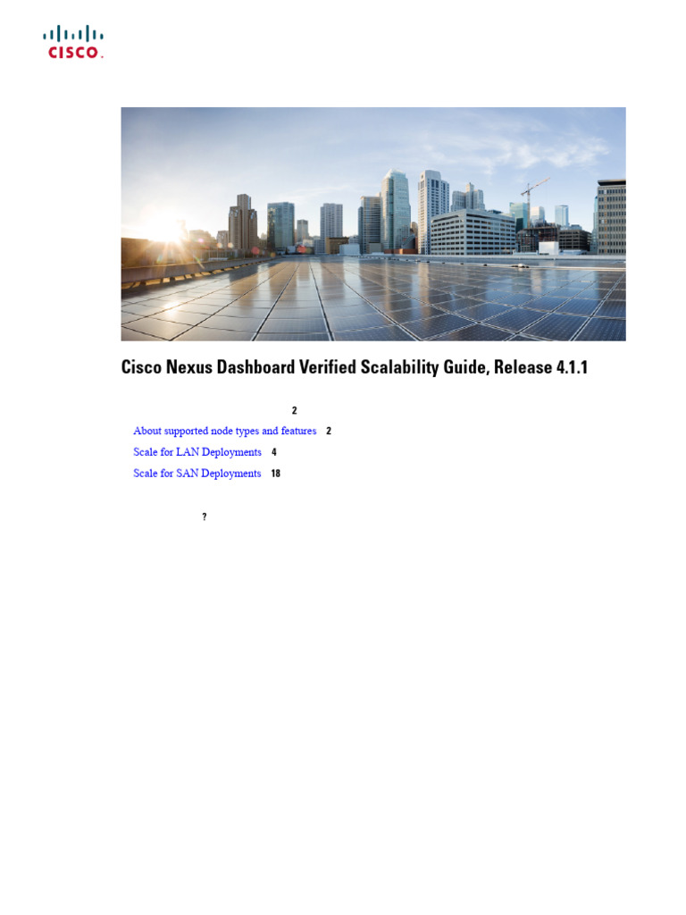 Nexus Dashboard 4.1.1 Scalability Guide | PDF | Computer Cluster ...