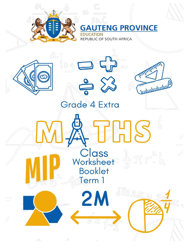 Grade 4 Term 1 Mathematics Weekly Extra Class Worksheet Booklet | PDF ...