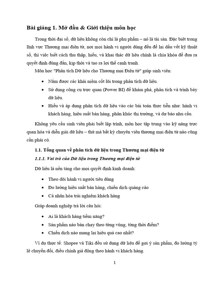 Bai Giang 1 - TMDT | PDF
