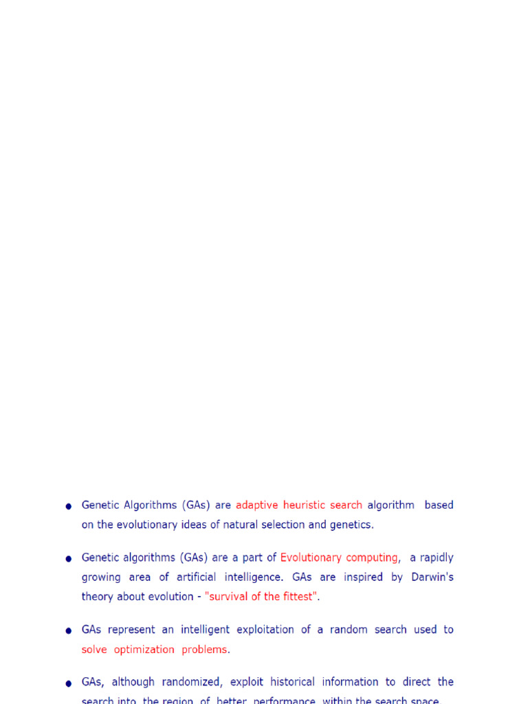 Overview of Genetic Algorithms in AI | PDF | Genetic Algorithm | Evolution