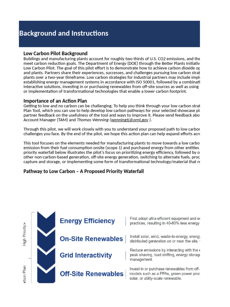 Low Carbon Action Plan for Industry | PDF | Climate Change Mitigation ...