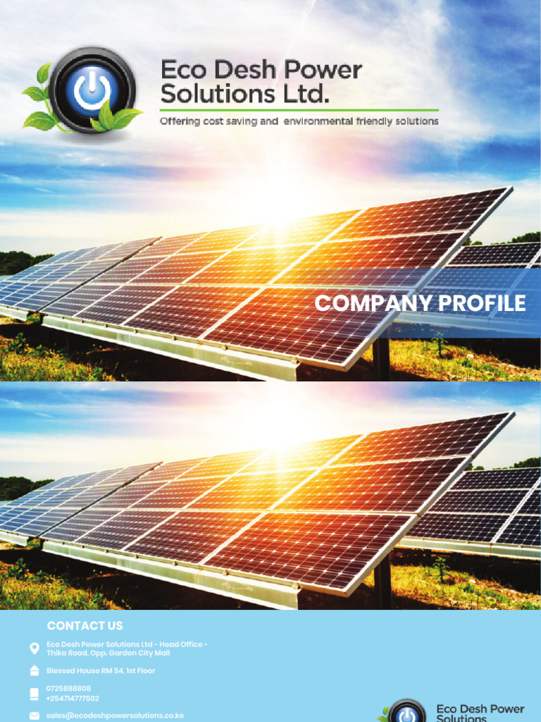 Eco Desh Power Solutions Overview | PDF | Solar Power | Photovoltaics