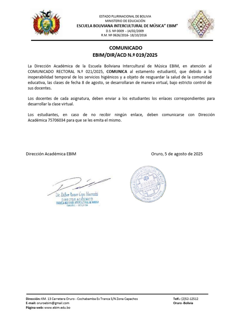 Clases Virtuales en EBIM por Inoperabilidad | PDF