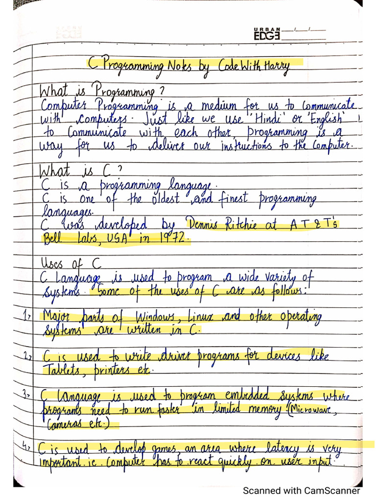 C Complete Notes | PDF