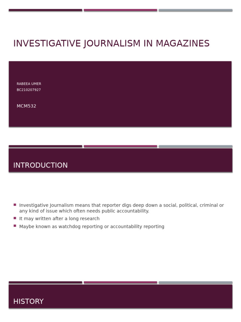 The Evolution of Investigative Journalism | PDF | Muckraker | Journalism