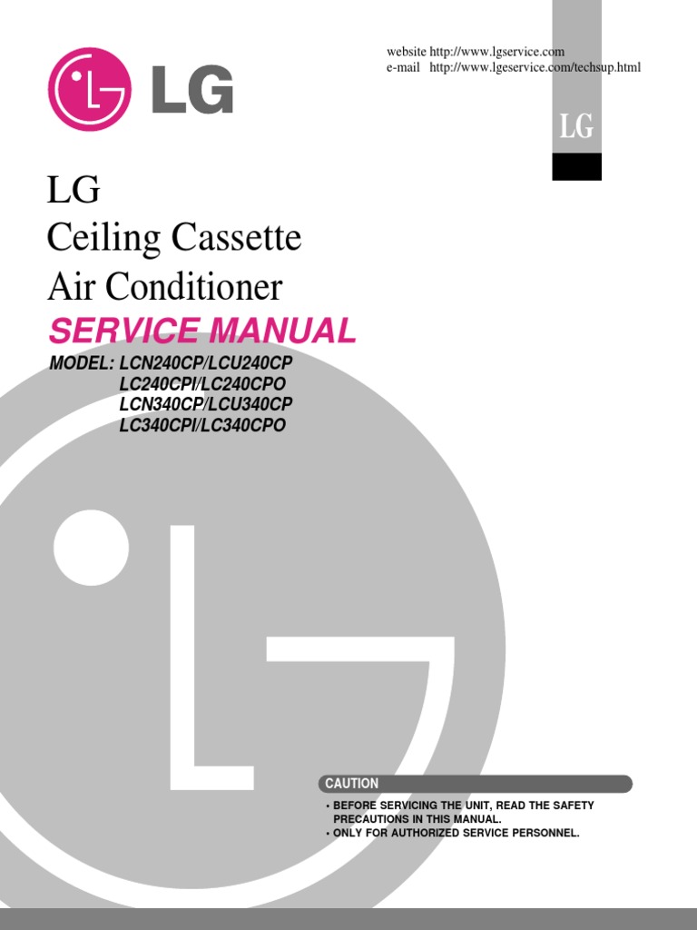 LC240CP, LC340CP_Service Manual (3828A20911A)_122206 | Air Conditioning |  Hvac