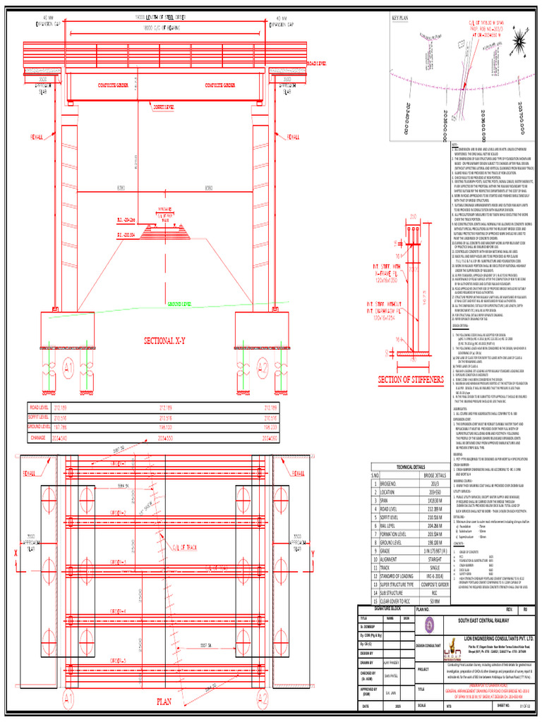 General Arrangement Drawing for ROB 203-3 | PDF | Road | Concrete