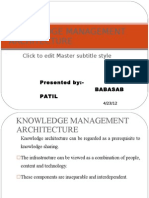 Knowledge Management Architecture PPT at Bec Bagalkot Mba