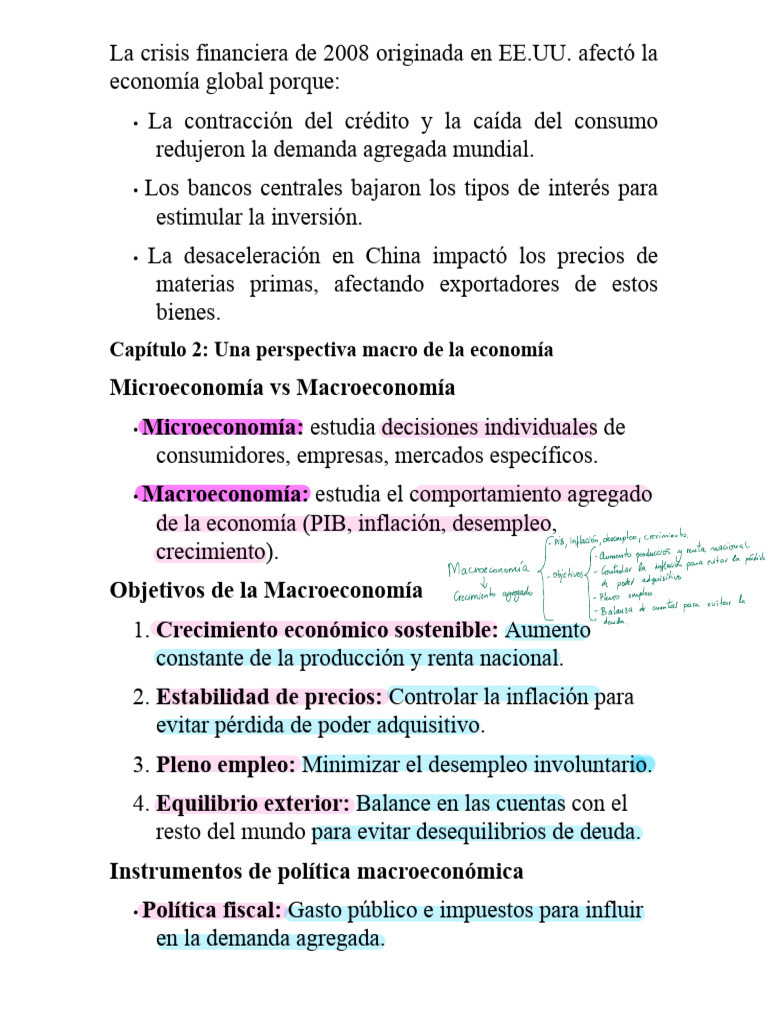 Impacto de la Crisis de 2008 en la Economía | PDF | Inflación | La ...