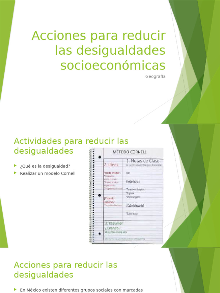 Actividad 2 Acciones para Reducir Las Desigualdades Socioeconómicas ...
