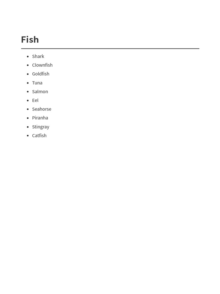 Fish | PDF