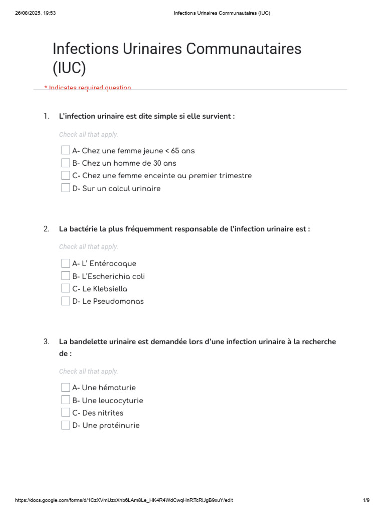 Infections urinaires communautaires (IUC) | PDF