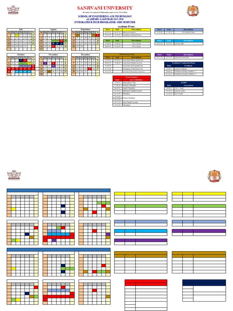 Academic Calendar 2025-26 Overview | PDF | Academic Term | Higher Education