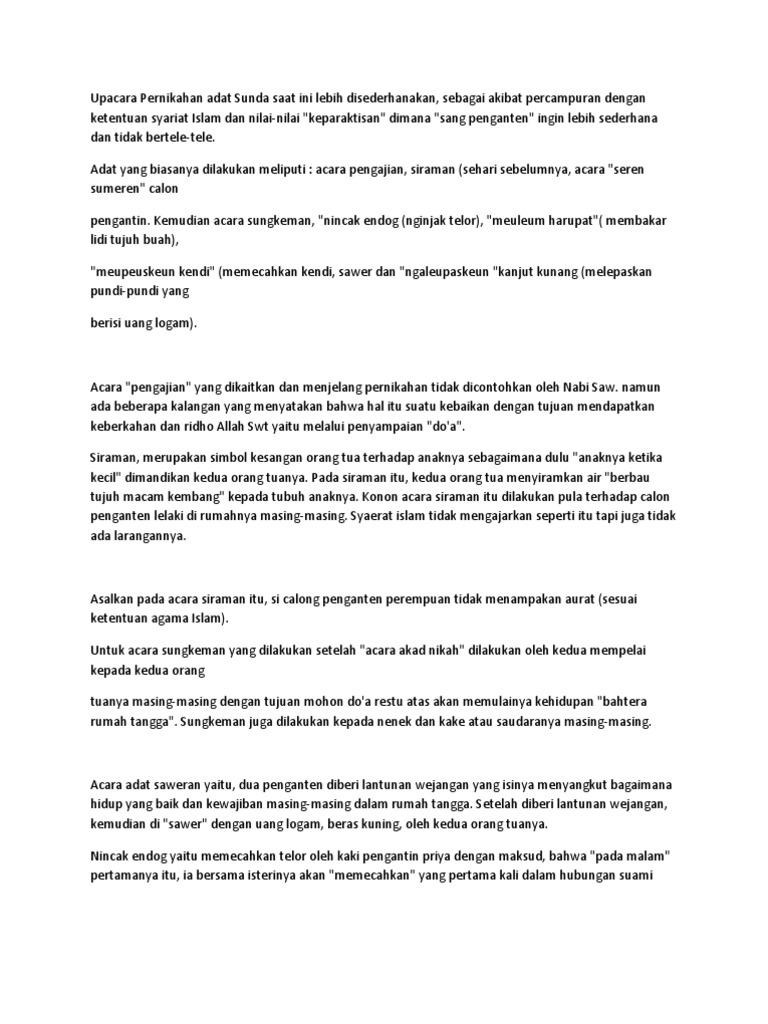 Upacara Pernikahan Adat Sunda