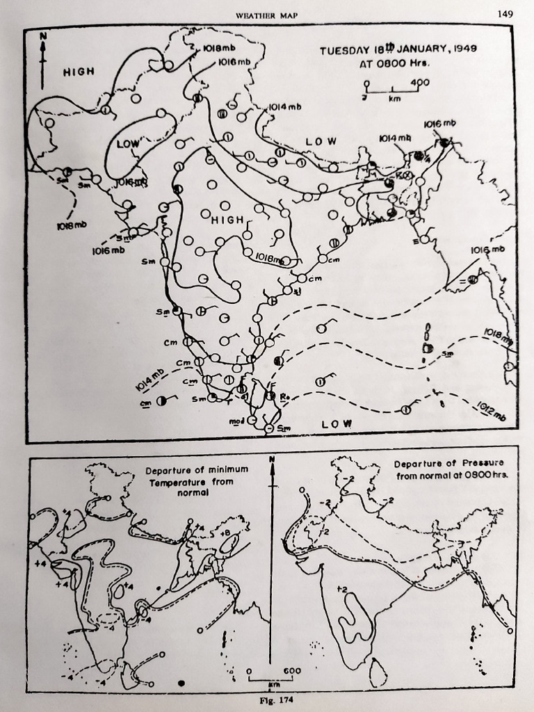 Weather Map Interpretation of India | PDF | Sky | Wound