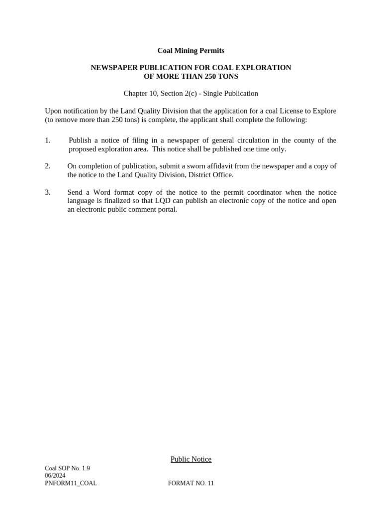 Coal Exploration Permit Process Guide | PDF | Justice | Crime & Violence