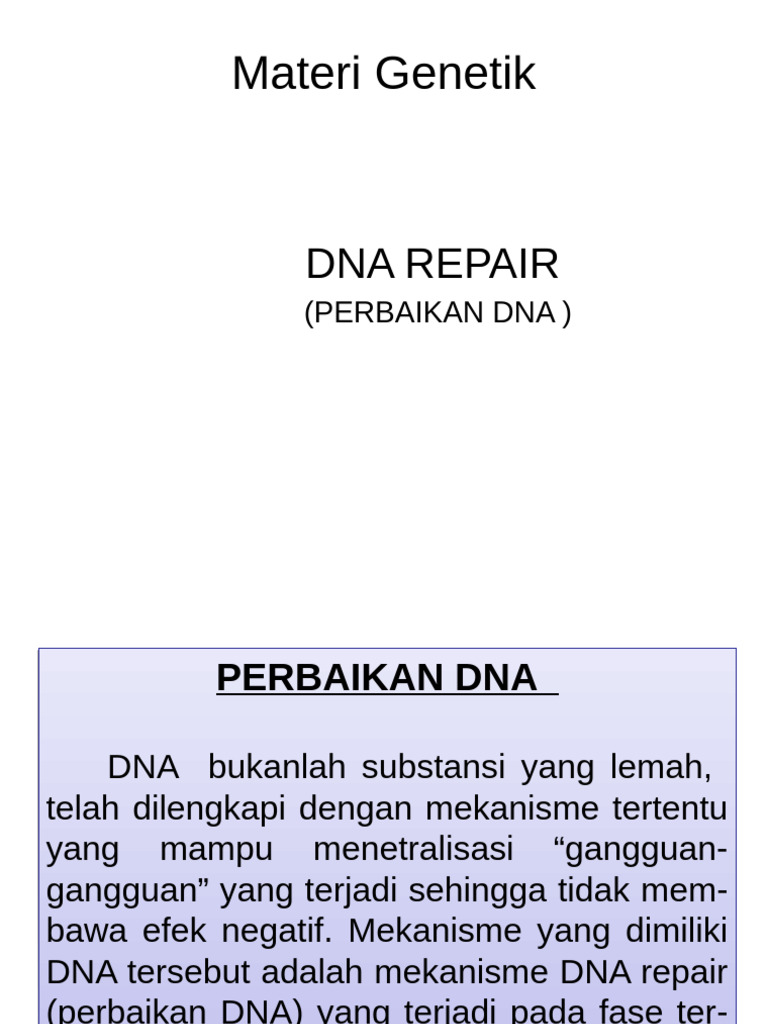 Dna Repair | PDF