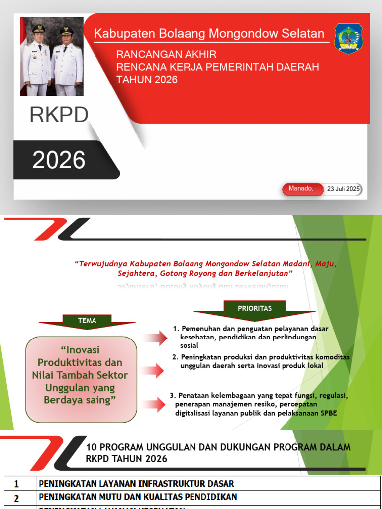 RKPD 2026 Kabupaten Bolaang Mongondow Selatan | PDF