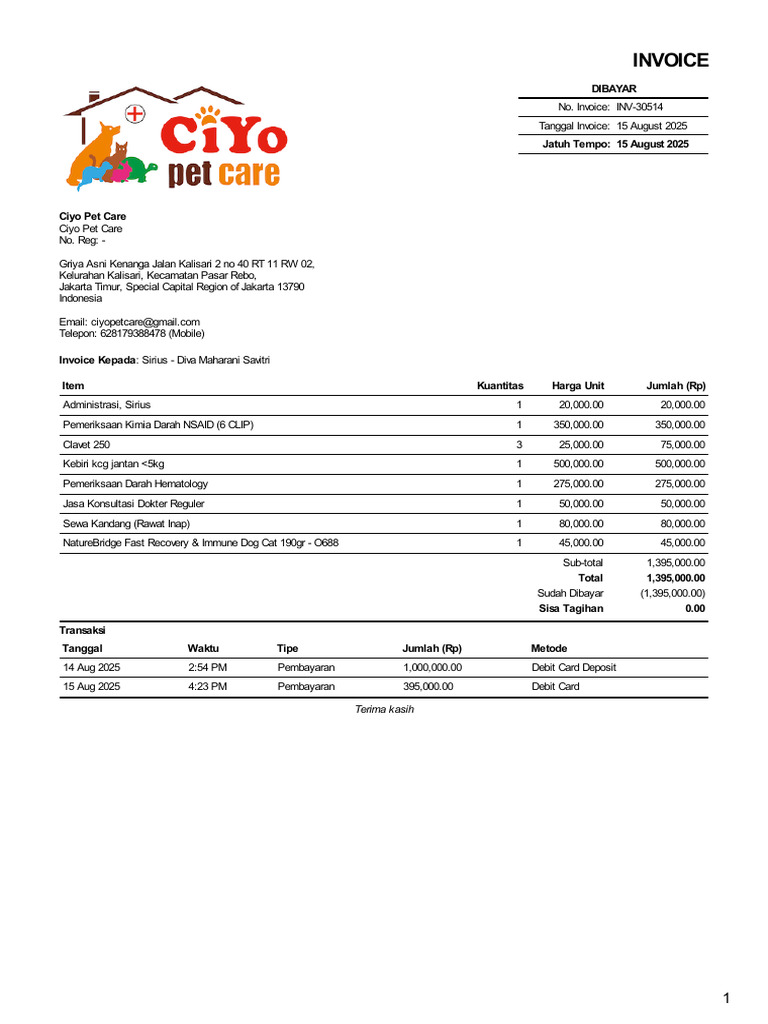 Inv 30514 | PDF