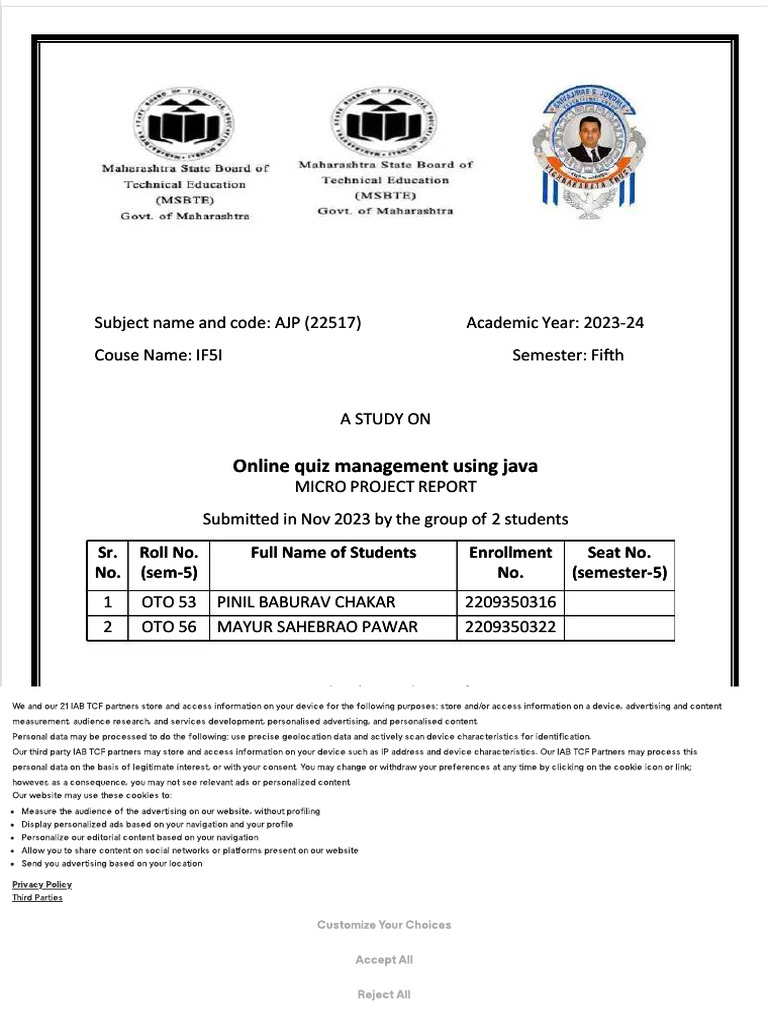 Online Quiz Management Using Java Online Quiz Management Using Java ...