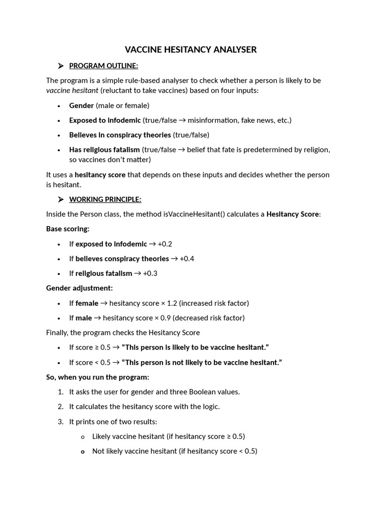 Vaccine Hesitancy Score Calculator | PDF