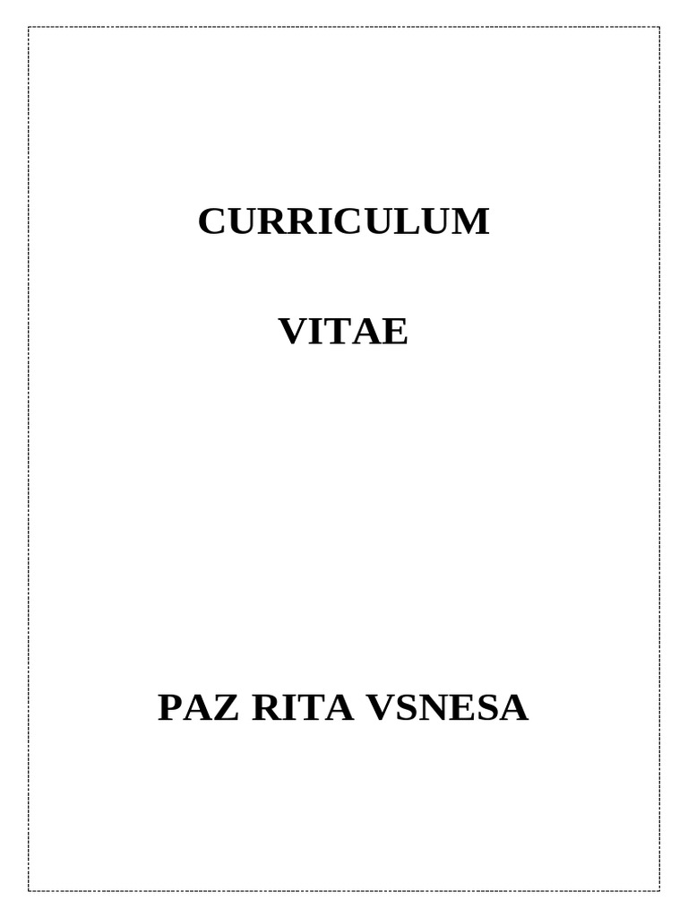 Curriculum Vitae de Rita Vanesa Paz | PDF