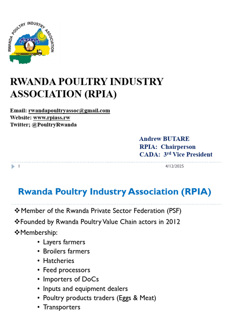 Rwanda Poultry Industry Association Overview | PDF | Poultry | Poultry ...