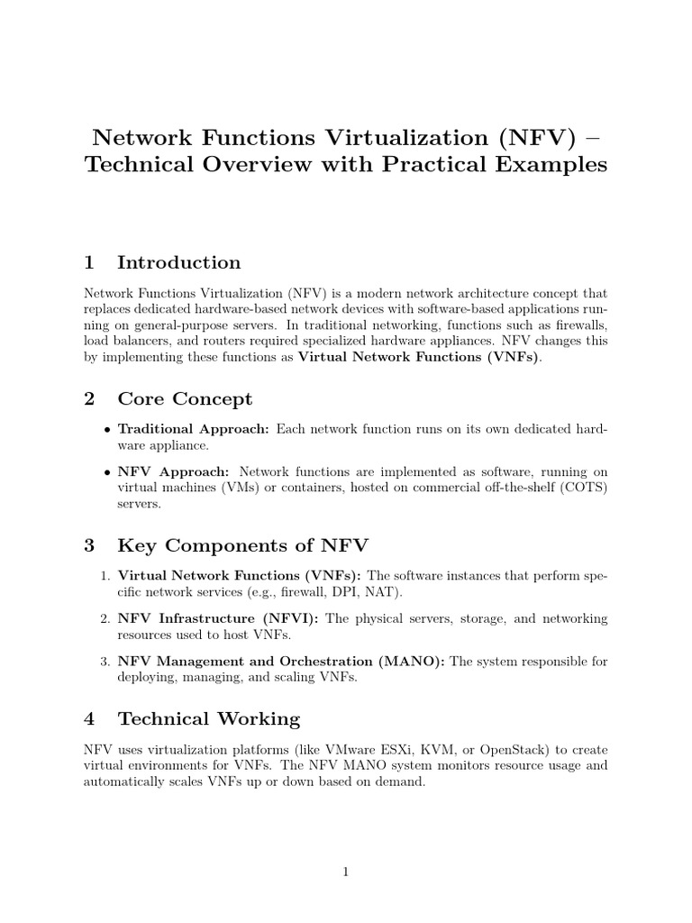 Network Functions Virtualization (NFV) | PDF | Computer Network ...