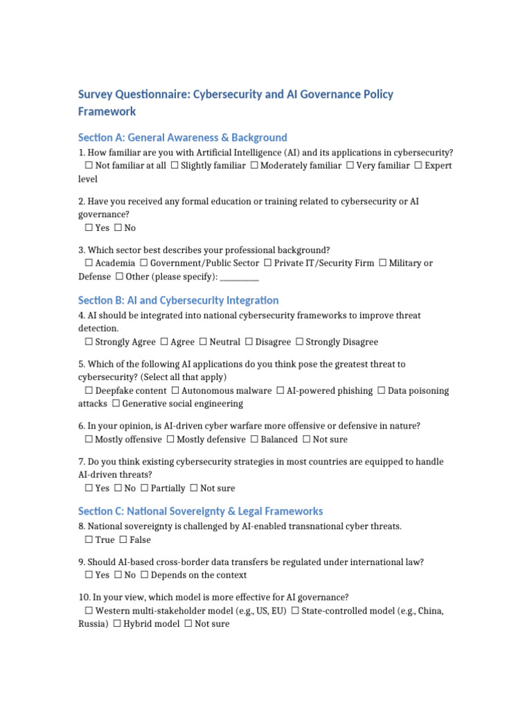 AI Governance in Cybersecurity Survey | PDF | Computer Security | Security
