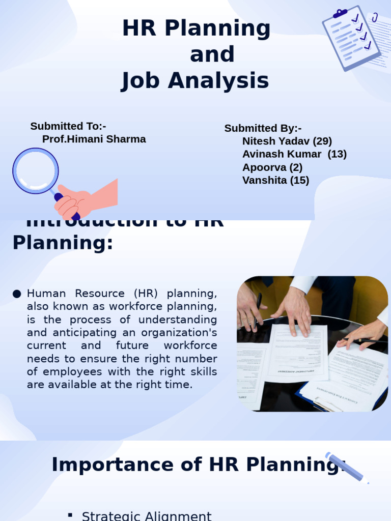 HR Planning and Job Analysis Overview | PDF | Human Resource Management ...
