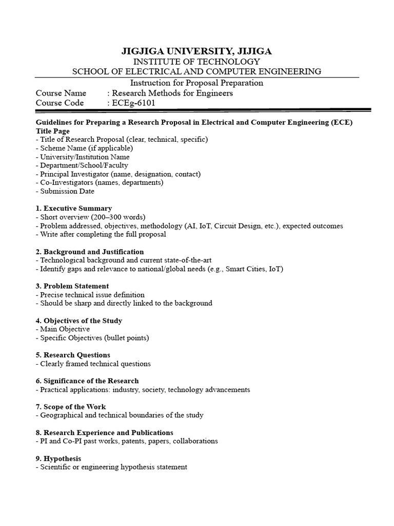 Instruction For Proposal Preparation | PDF | Engineering | Computer ...