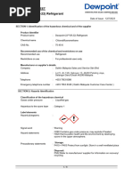 R-22 Refrigerant Safety Data Sheet | PDF | Chemistry
