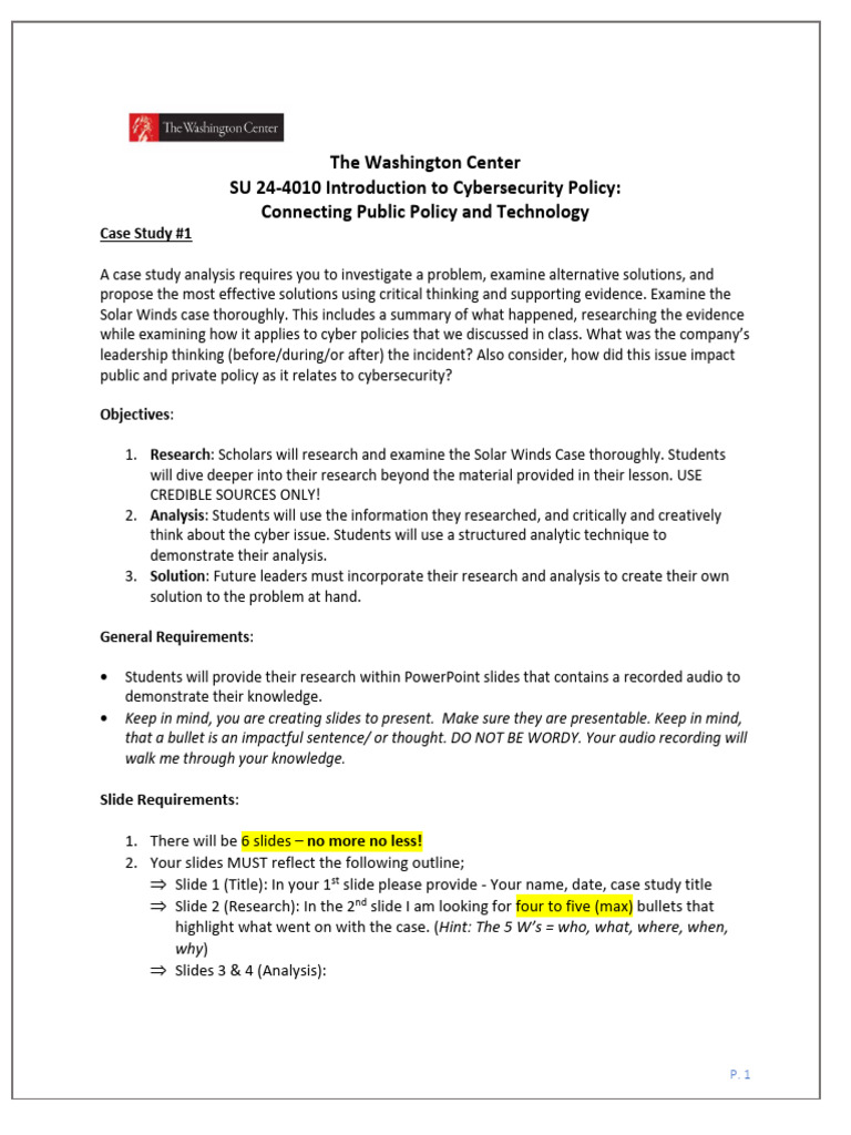 SolarWinds Cybersecurity Case Study Analysis | PDF | Cognition