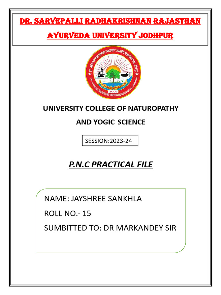 P.N.C Practical File - Jayshree Sankhla | PDF