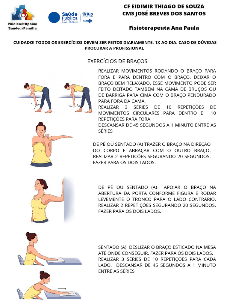 Exercícios Diários para Fortalecer Braços | PDF