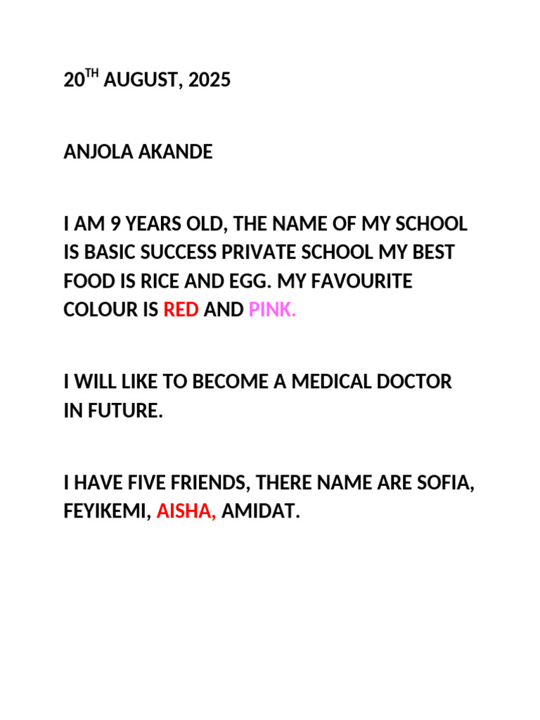 Aisha Akande Work | PDF