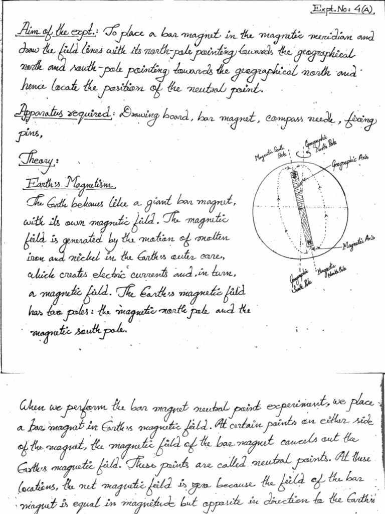 XII - Bar Magnet Neutral Point - Expt | PDF