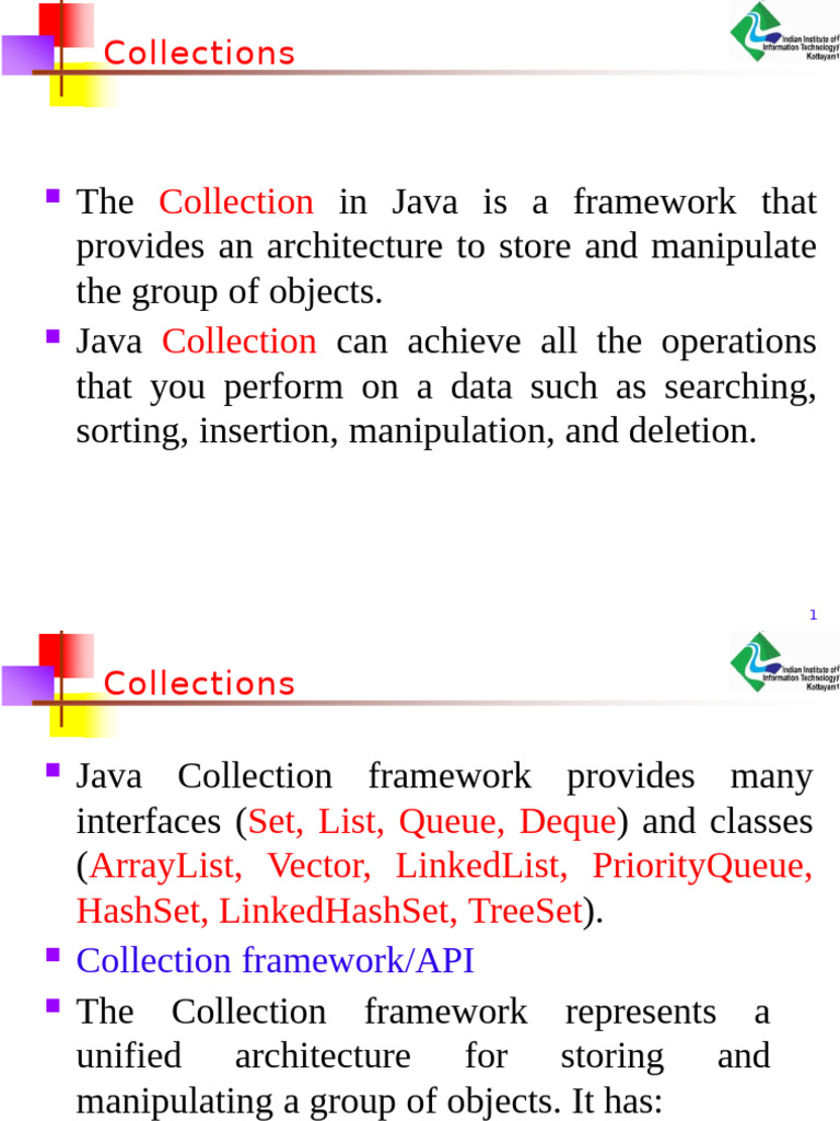 Java Collections Framework Overview | PDF | Class (Computer Programming ...