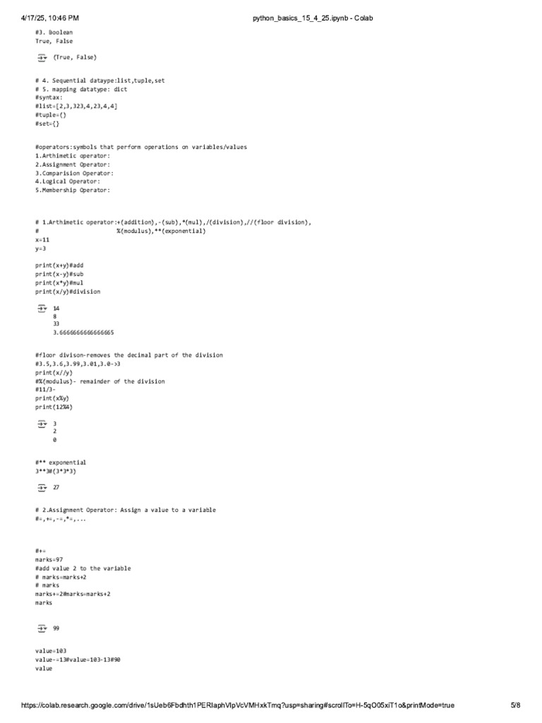 Python Basics 17-4-25 | PDF