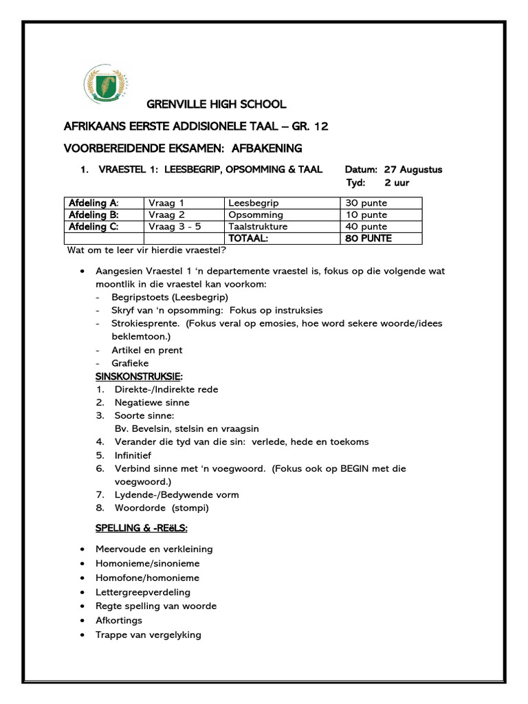 English Handbook and Study Guide | PDF