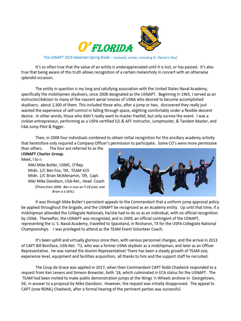 USNAPT Spring Break 2023 Highlights | PDF | Parachuting | United States ...