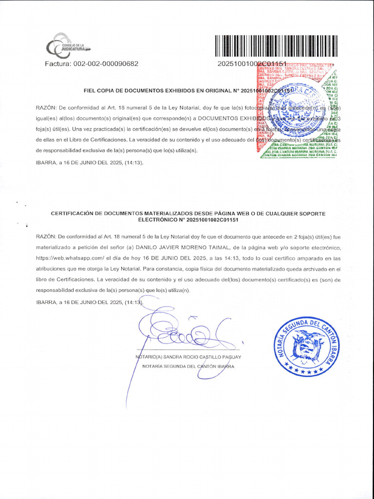 Documentos Notariados en 08 Fojas | PDF
