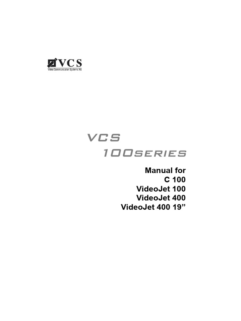 VCS 100 Series Installation Manual | PDF | Video | Electrical Connector