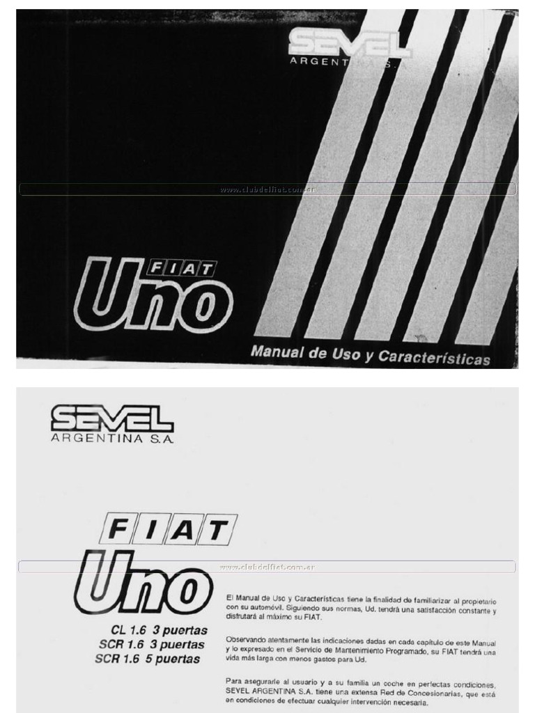 Manual de Usuario Fiat Uno | PDF