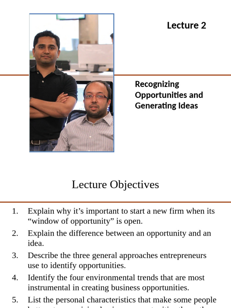 Entrepreneur Lecture 2 | PDF | Focus Group | Brainstorming