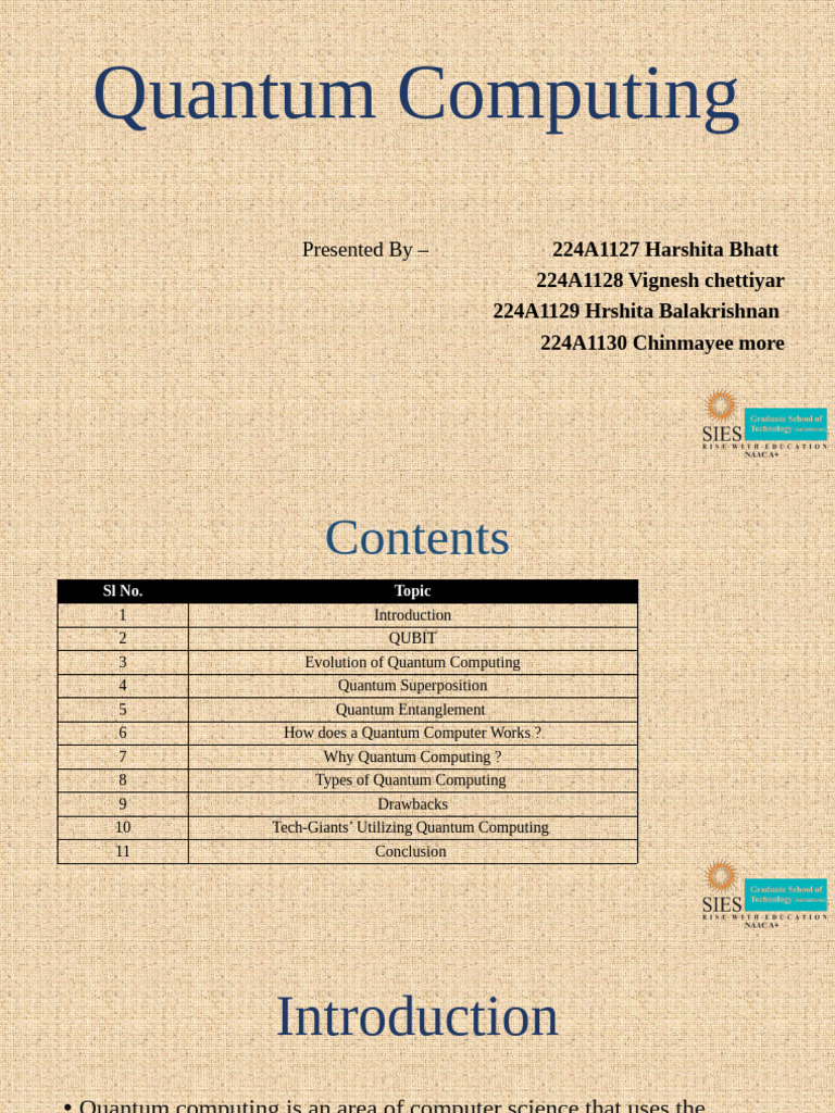 Overview of Quantum Computing Concepts | PDF | Quantum Computing ...