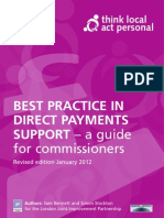 Best Practice in Direct Payments Support, TLAP, 2012