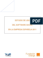 Estudio de Uso Del Sofware Social en La Empresa Española 2011 Softwaresocial - Empresas2011